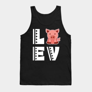 Cute love pig t shirt funny pig lover gifts for kids Tank Top